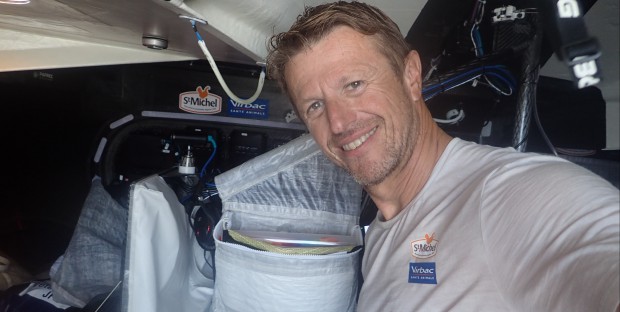 Jean-Pierre Dick en liaison vidéo pour le Vendée Globe Challenge 2016. 